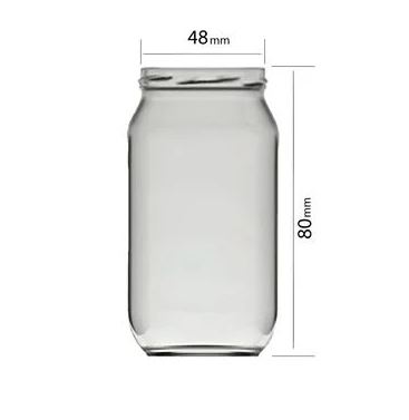 Cam Kavanoz Düz - 105cc